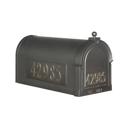 Berkshire Curbside Mailbox with Front and Side Numbers-Swedish Silver SCB-1015-DX-SW